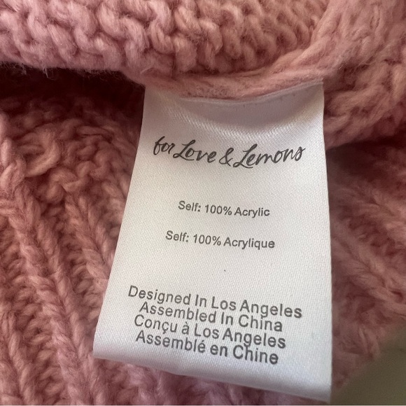 For Love and Lemons Pink Vera Cutout Sweater - Picture 9 of 12